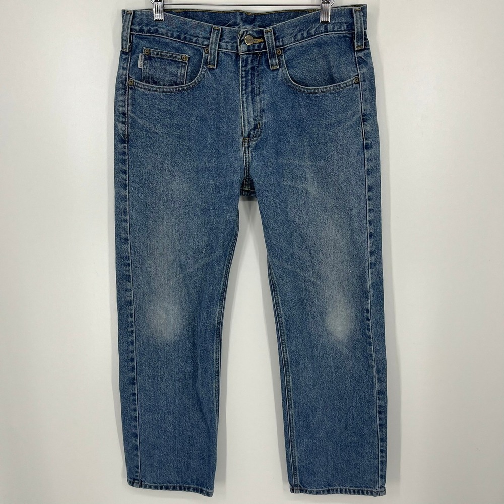 Carhartt B480 DPS Traditional Fit Mens Straight Leg Denim Jeans Blue 33x30